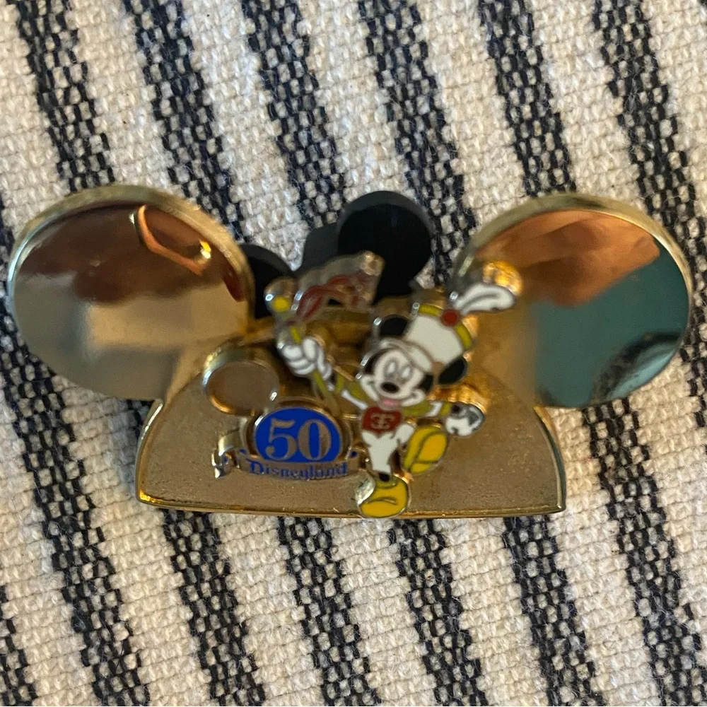 Gold Mickey Mouse 50th Anniversary Pin